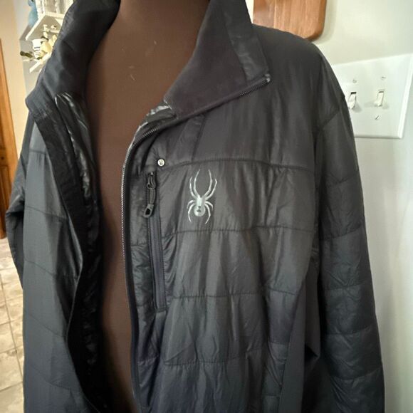 Spyder Men's Glissade Hybrid Insulated Snow Ski Winter Jacket size xxl black puf - Picture 2 of 10